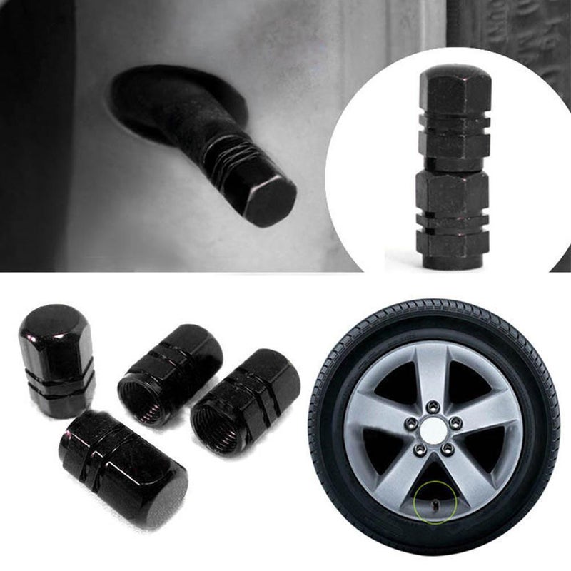 4 Pcs Tire Valve Stem Caps, Aluminum Tire Valve Cap Set Car Dustproof Tire Cap Cover Accessories, Corrosion Resistant, Universal Stem Covers for Cars Trucks Motorcycles SUVs and Bikes - Image 3